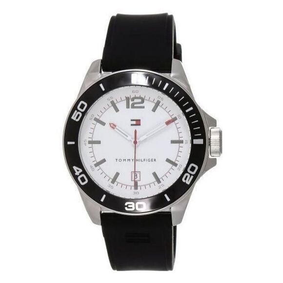 Tommy Hilfiger Black & Silver Watch - Picture 1 of 8